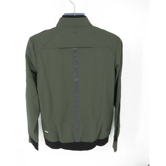 Blanc Noir Men's Layering Bomber Jacket Army Green S NWT $179 - Picture 2 of 8